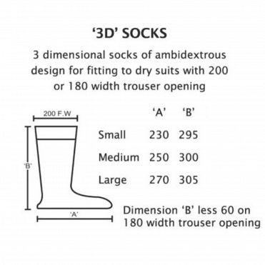 Latex Drysuit 3D Sock