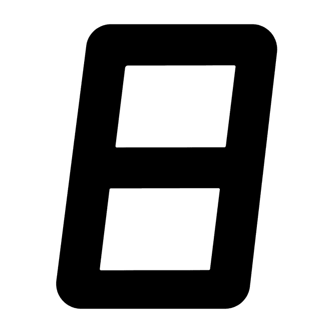 RS Digital 8 Sail Number - 230mm