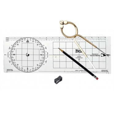 WP Chartwork Pack-Plotter/7" Sgl. Divider/Pencil-Eraser/Sharpener